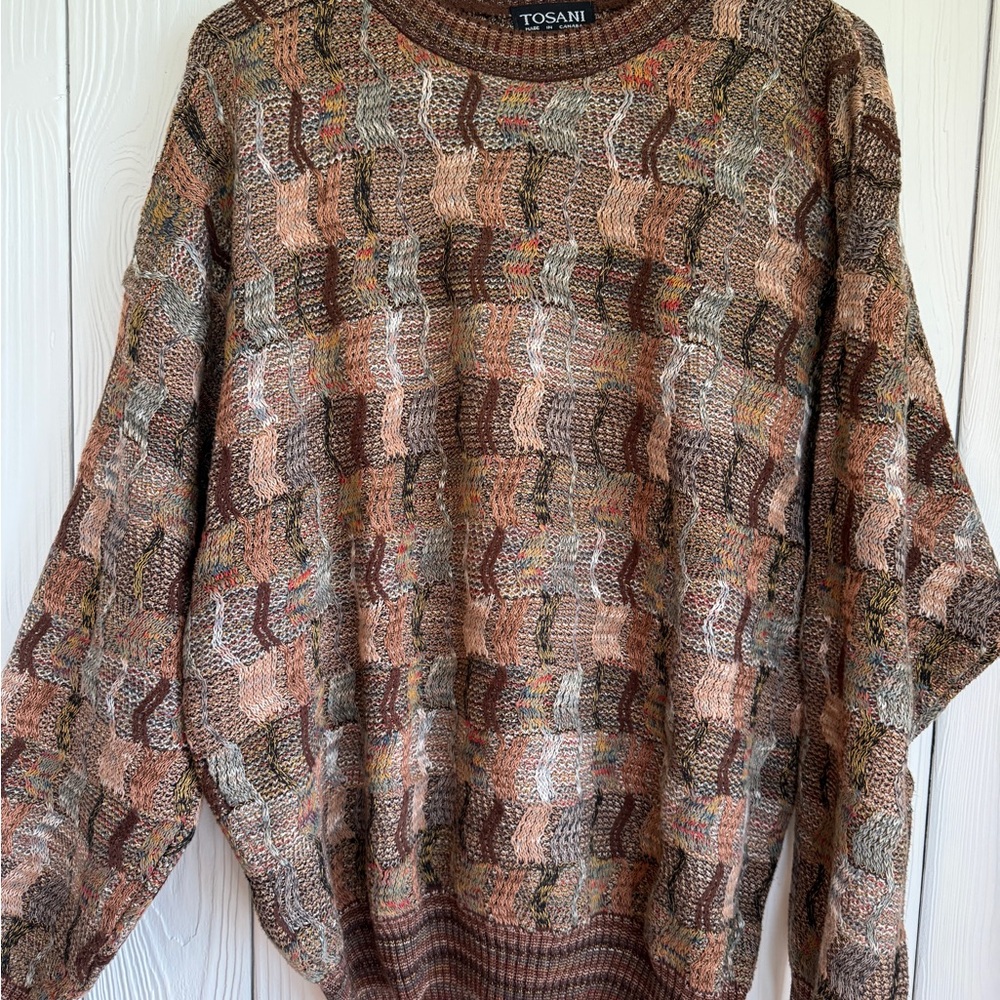 Men's Tosani Multicolor Crewneck Sweater size Large